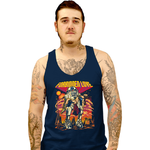 Daily_Deal_Shirts Tank Top, Unisex / Small / Navy Forbidden Love