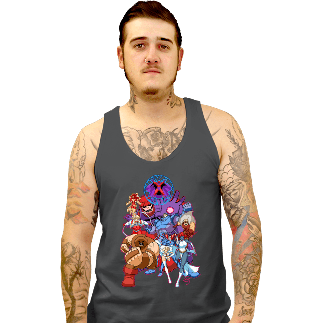 Shirts Tank Top, Unisex / Small / Charcoal X-Men Villains