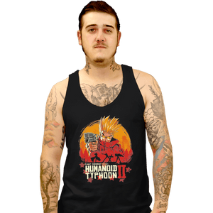 Shirts Tank Top, Unisex / Small / Black Red Humanoid Typhoon II