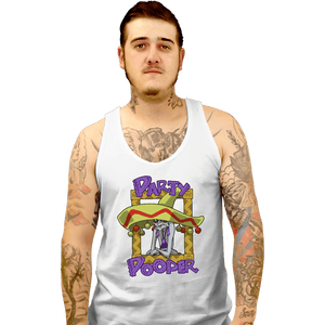 Shirts Tank Top, Unisex / Small / White Party Pooper