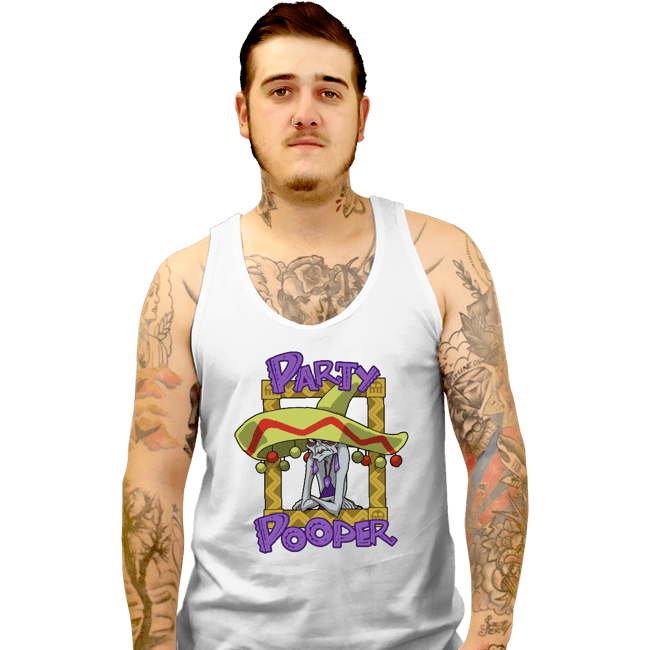 Shirts Tank Top, Unisex / Small / White Party Pooper