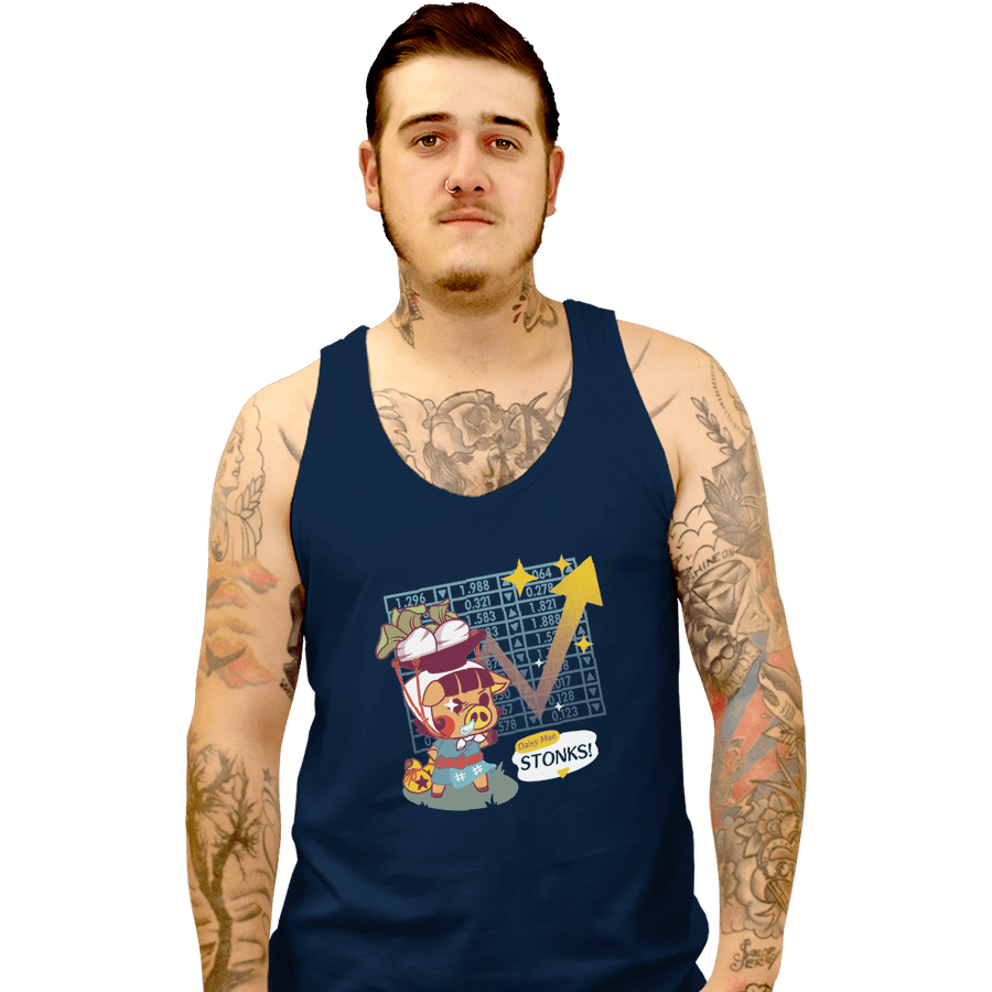 Shirts Tank Top, Unisex / Small / Navy Turnip Stonks
