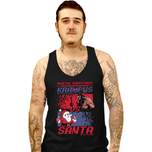 Daily_Deal_Shirts Tank Top, Unisex / Small / Black Christmas Fight
