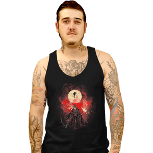 Shirts Tank Top, Unisex / Small / Black Moon Presence Art