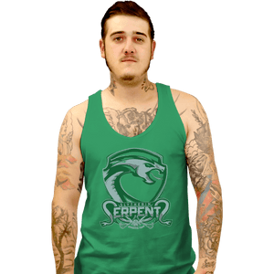 Shirts Tank Top, Unisex / Small / Irish Green Slytherin Serpents