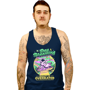 Secret_Shirts Tank Top, Unisex / Small / Navy Day Dreaming Astronaut