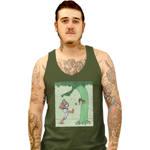 Secret_Shirts Tank Top, Unisex / Small / Military Green Captn Planet