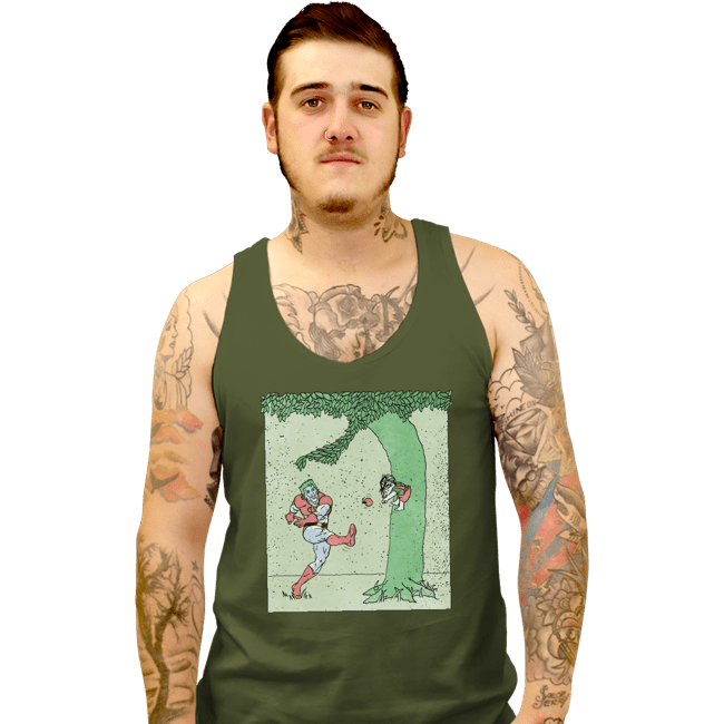 Secret_Shirts Tank Top, Unisex / Small / Military Green Captn Planet