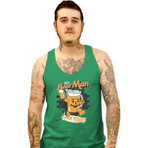 Shirts Tank Top, Unisex / Small / Irish Green Hey Beer Man