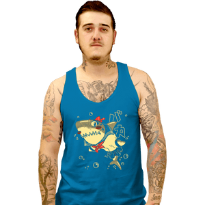 Shirts Tank Top, Unisex / Small / Sapphire Tsundere Shark