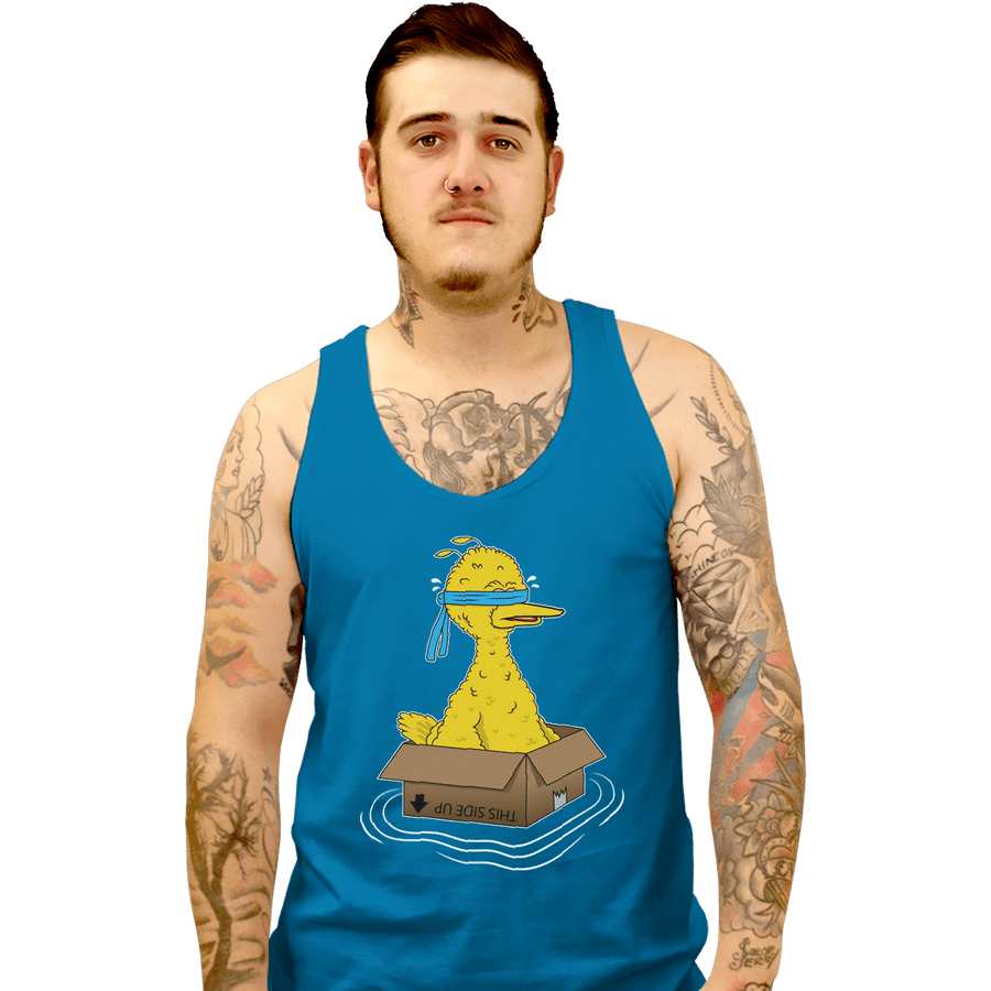 Shirts Tank Top, Unisex / Small / Sapphire Big Bird Box