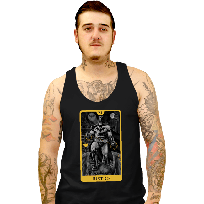 Daily_Deal_Shirts Tank Top, Unisex / Small / Black JL Tarot - Justice