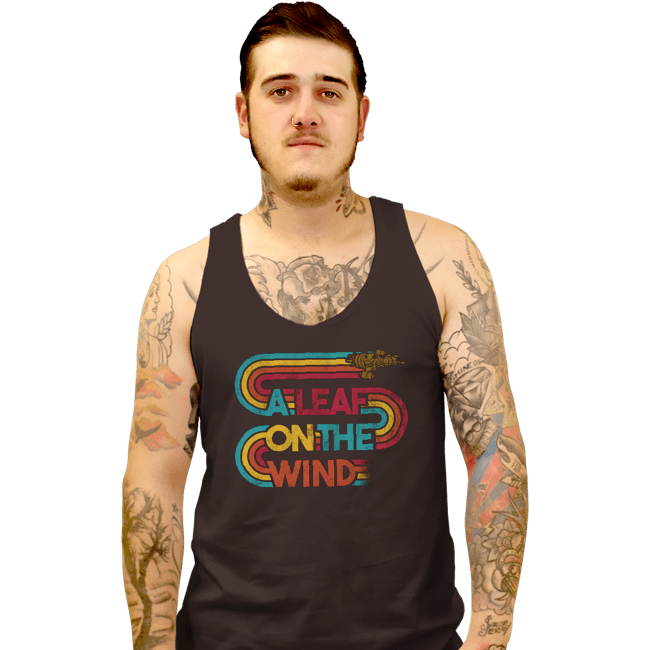 Daily_Deal_Shirts Tank Top, Unisex / Small / Black Vintage Leaf On The Wind