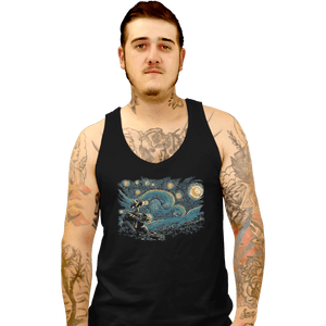 Shirts Tank Top, Unisex / Small / Black Starry Robot