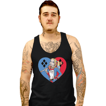 Load image into Gallery viewer, Shirts Tank Top, Unisex / Small / Black Harlequin Heart

