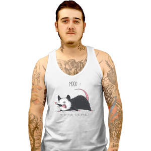 Shirts Tank Top, Unisex / Small / White Mood Possum