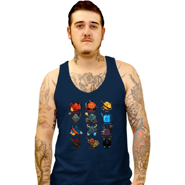 Shirts Tank Top, Unisex / Small / Navy Dice Roles
