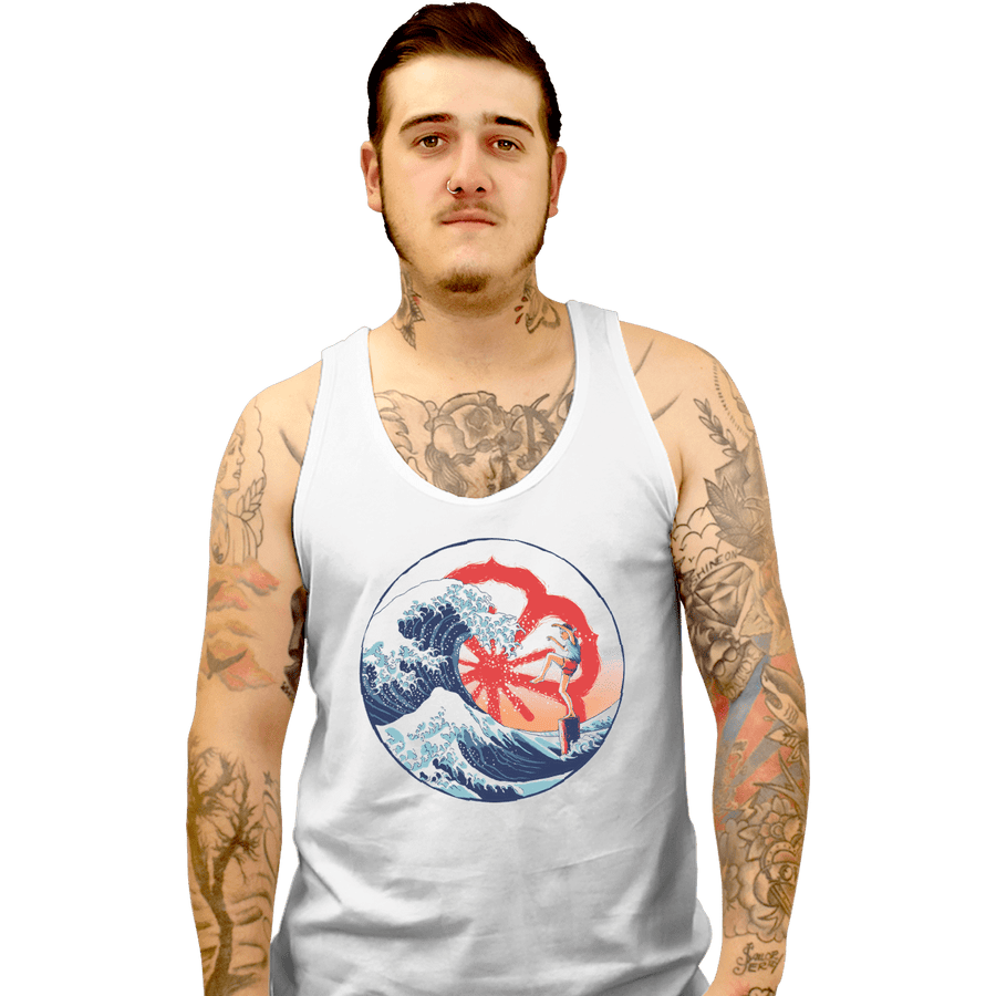 Shirts Tank Top, Unisex / Small / White The Great Wave Of Miyagi