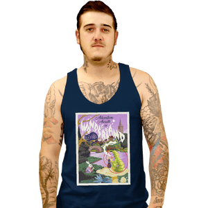 Shirts Tank Top, Unisex / Small / Navy Adventure Awaits In Wonderland