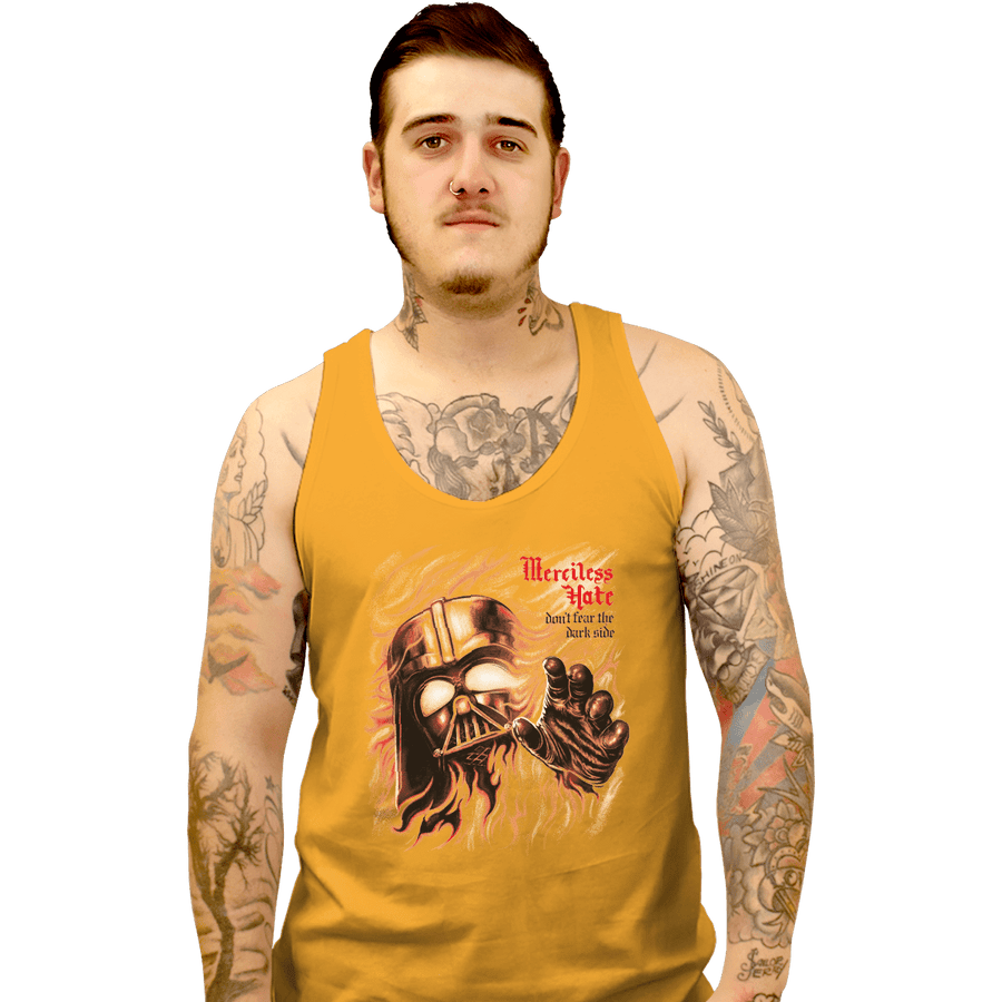 Shirts Tank Top, Unisex / Small / Gold Merciless Hate