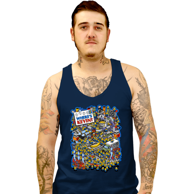 Secret_Shirts Tank Top, Unisex / Small / Navy Where's Kevin