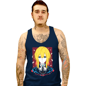 Shirts Tank Top, Unisex / Small / Navy Violet Evergarden Memory Doll