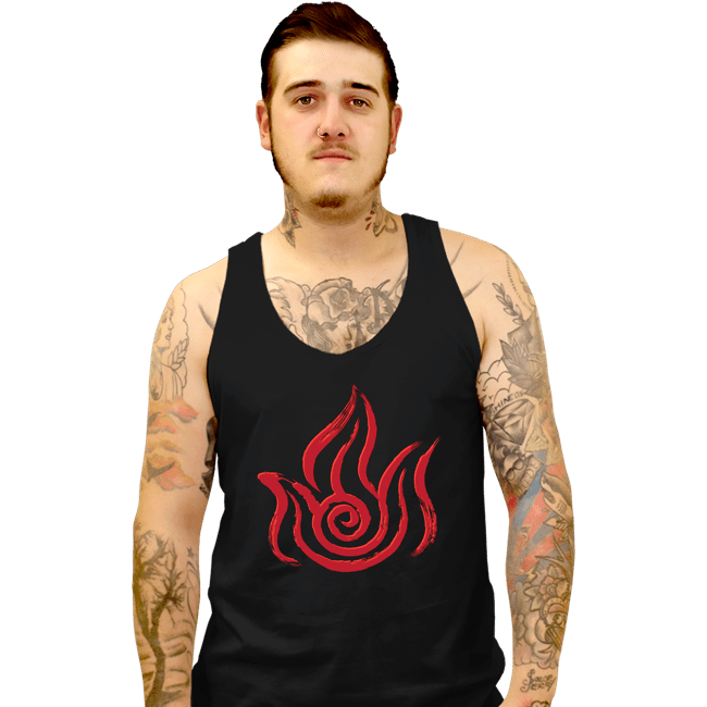 Shirts Tank Top, Unisex / Small / Black Fire