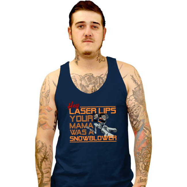 Daily_Deal_Shirts Tank Top, Unisex / Small / Navy Hey Laser Lips!