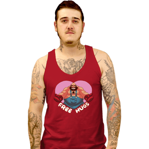 Shirts Tank Top, Unisex / Small / Red Bear Hugger
