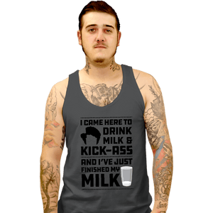 Daily_Deal_Shirts Tank Top, Unisex / Small / Charcoal Drink Milk