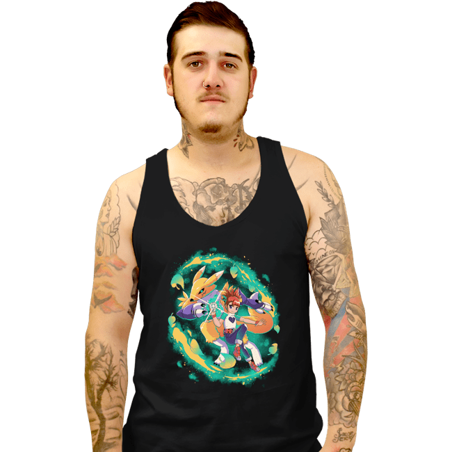 Shirts Tank Top, Unisex / Small / Black Digi Fox