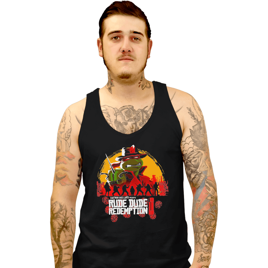 Shirts Tank Top, Unisex / Small / Black Rude Dude