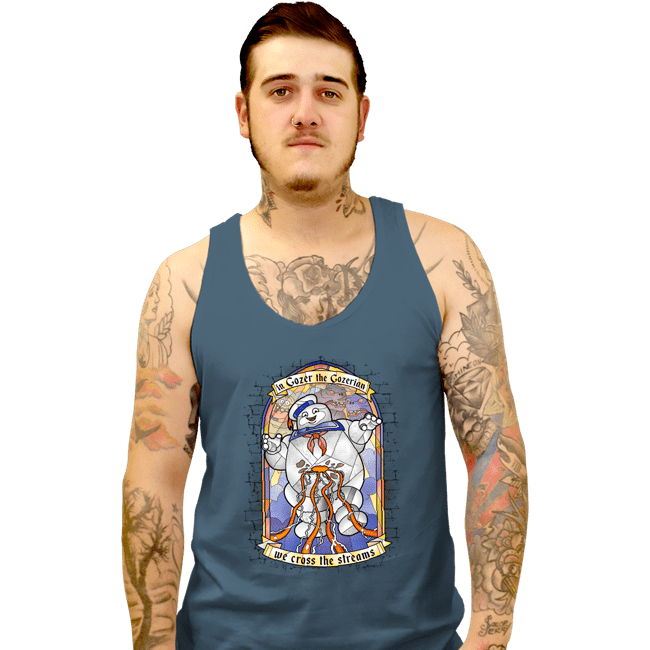 Shirts Tank Top, Unisex / Small / Indigo Blue In Gozer We Trust