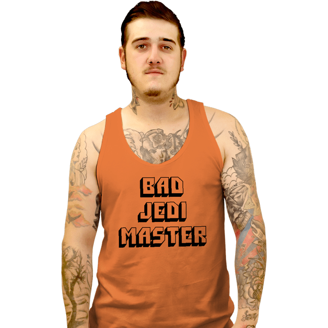 Daily_Deal_Shirts Tank Top, Unisex / Small / Orange Bad Jedi Master