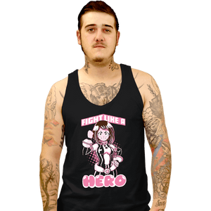 Shirts Tank Top, Unisex / Small / Black Fight Like A Hero