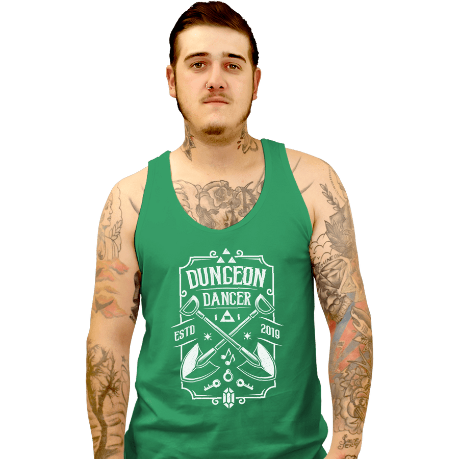Shirts Tank Top, Unisex / Small / Irish Green Dungeon Dancer
