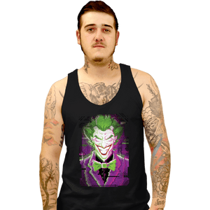 Daily_Deal_Shirts Tank Top, Unisex / Small / Black Glitch Joker