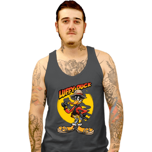 Daily_Deal_Shirts Tank Top, Unisex / Small / Charcoal Luffy Duck