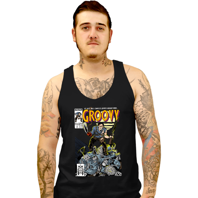 Secret_Shirts Tank Top, Unisex / Small / Black Groovy Comics