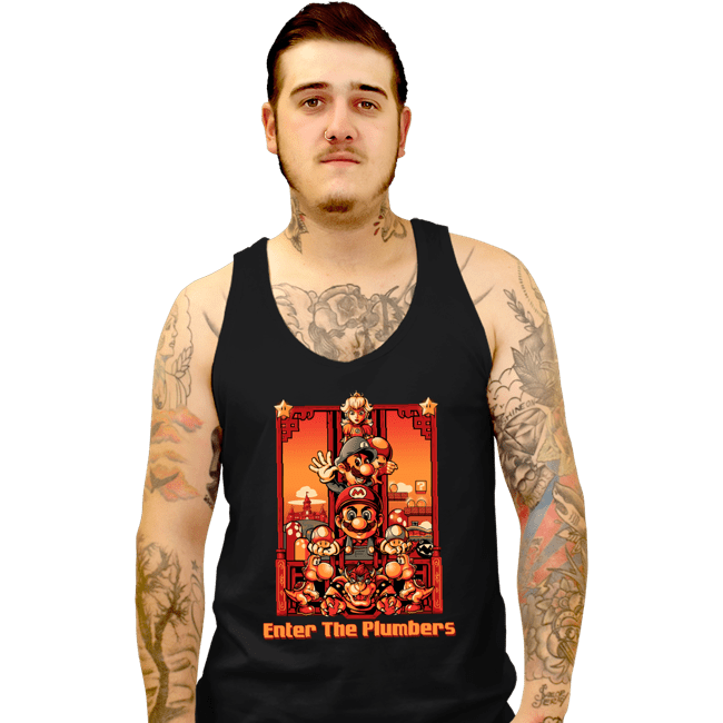 Daily_Deal_Shirts Tank Top, Unisex / Small / Black Enter The Plumbers
