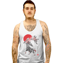 Load image into Gallery viewer, Shirts Tank Top, Unisex / Small / White Battle In Death Mountain Sumi-e
