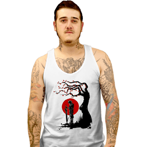 Shirts Tank Top, Unisex / Small / White Red Sun In Zanarkland