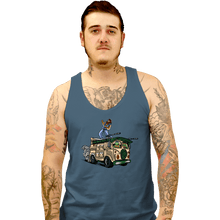 Load image into Gallery viewer, Daily_Deal_Shirts Tank Top, Unisex / Small / Indigo Blue Surfing In The Turtle Van
