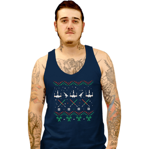 Secret_Shirts Tank Top, Unisex / Small / Navy A Rogue Christmas