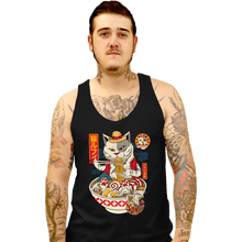 Load image into Gallery viewer, Daily_Deal_Shirts Tank Top, Unisex / Small / Black Ramen Cat Pirate

