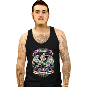 Daily_Deal_Shirts Tank Top, Unisex / Small / Black Villains Unite Cruella