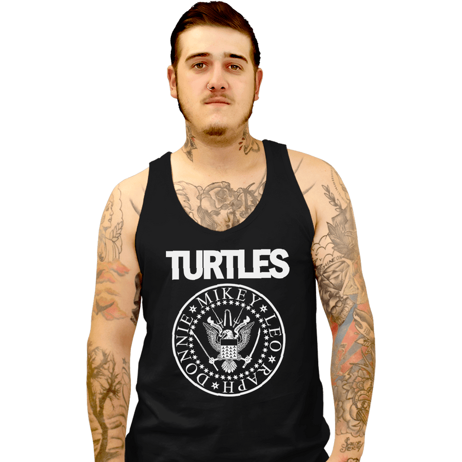 Shirts Tank Top, Unisex / Small / Black Turtles