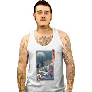 Daily_Deal_Shirts Tank Top, Unisex / Small / White Unicorn Ukiyo-e