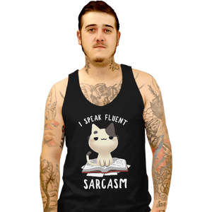 Shirts Tank Top, Unisex / Small / Black Fluent Sarcasm