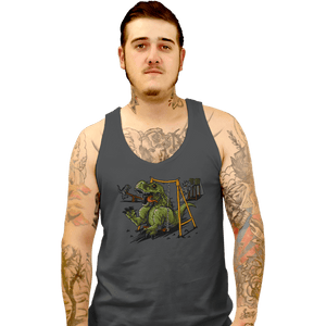 Shirts Tank Top, Unisex / Small / Charcoal Jurassic Park